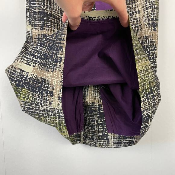 Edme & Esyllte | Anthropologie Wythes Purple & Green Sash Strapless Sheath Dress - Picture 5 of 10